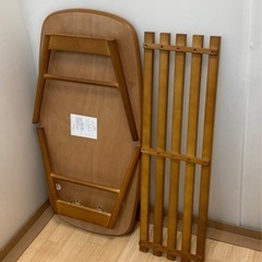 折りたたみセンターテーブル　ブラウンの画像