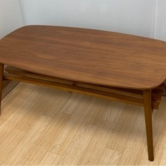 折りたたみセンターテーブル　ブラウン