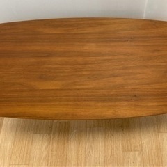 折りたたみセンターテーブル　ブラウンの画像