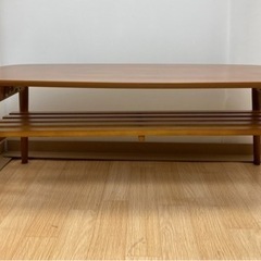 折りたたみセンターテーブル　ブラウンの画像