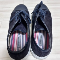 STEFANO ROSSI ビジネススニーカー　革　ネイビーの画像