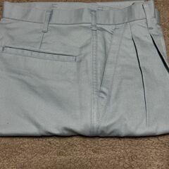 クラボウ　ズボン　スラックス　作業　色　ブルー系　ウエスト79