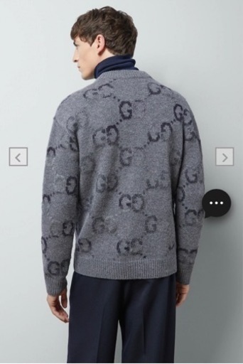GUCCI グッチ カーディガン・セーター　グレー色　ユニセックス　サイズS〜L グッチ並木購入正規品　新品同様　箱・紙袋付　購入価格242000円