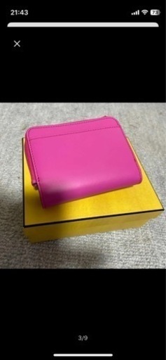 新品未使用 FENDI フェンディ FFダイヤモンド ツートンレザー 2つ折り財布 ピンク