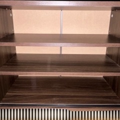 食器棚　卓上　ロータイプ　ウォールナット の画像