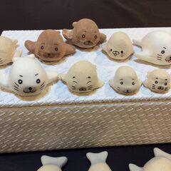 紙粘土あざらし人形　差し上げます