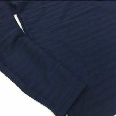 新品タグ付き◆ZOZOTOWN◆ゾゾタウン◆ブリングリース◆ジャガード◆ロングTシャツ◆長袖ボーダーシャツ◆ネイビー濃紺◆Mサイズの画像