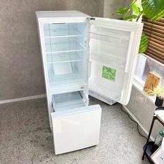 ☑︎ご成約済み🤝 IRIS OHYAMA 一人暮らし冷蔵庫 156L✨ 木目調ホワイト🫧の画像