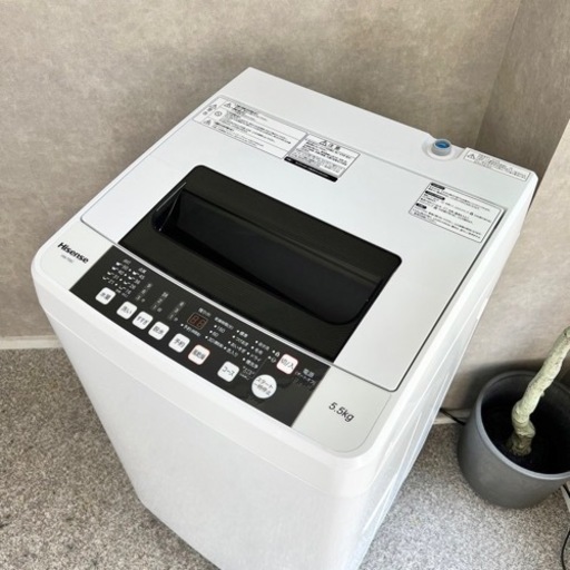 ☑︎ご成約済み? Hisense 一人暮らし洗濯機 5.5kg✨ ゆとりのあるサイズ⭕️