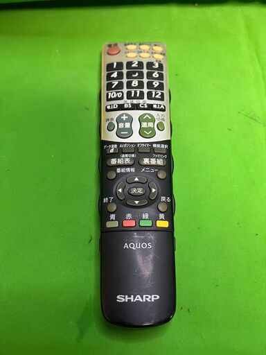 SHARP シャープ/液晶テレビ用純正リモコン/GA826WJSA/LC-20E6/LC-26E7/LC-32E8/赤外線チェック済＠16