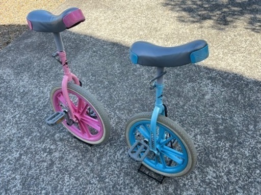 自転車 一輪車 2台セット ヘルメット、プロテクター付