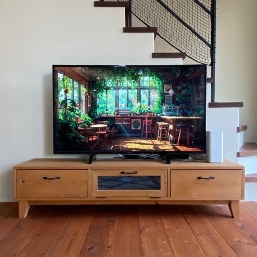 テレビボード　無垢　天然木　W1500 売ります