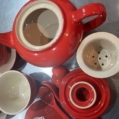 ルクルーゼ急須湯呑みセットの画像