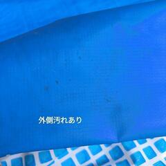 中古  プール 2.2×1.5×0.6 カバーあり インテックス  INTEX フレームプール  レクタングルプールの画像