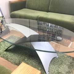 ガラステーブル　センターテーブルの画像