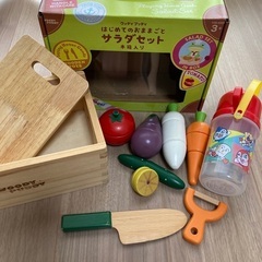 ウッディプッディ ままごと キッチン サラダ 木箱 アンパンマン