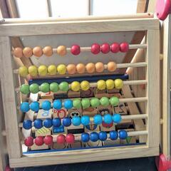 木製玩具　おもちゃ　時計　アルファベット　知育玩具の画像