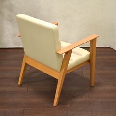 ≪yt1392ジ≫ アウトレット家具 アームチェア 試作サンプル ミドル高/低め もこもこ/タックロール ダイニングチェア/1Pソファ/モダン/リビングでもダイニングでも 60415-06の画像