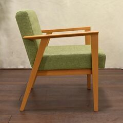 ≪yt1393ジ≫ アウトレット家具 アームチェア 試作サンプル ミドル高/低め ダイニングチェア/1Pソファ/モダン/リビング 60415-10の画像
