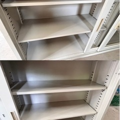 スチール棚　収納　書庫　オフィス家具　鍵付き　(約)176×88×40の画像