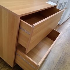 ★ジモティ割あり★  チェスト 木目調 H65×D39.5×W73 クリーニング済み MT1463の画像