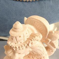 バリ雑貨 石像 パラスストーン ガネーシャ 高さ27cm 置物 パラス石 彫刻 石細工 石彫 アジアン インテリア バリ島 ☆ 札幌市 北区 屯田 の画像