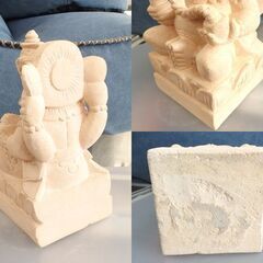 バリ雑貨 石像 パラスストーン ガネーシャ 高さ27cm 置物 パラス石 彫刻 石細工 石彫 アジアン インテリア バリ島 ☆ 札幌市 北区 屯田 の画像