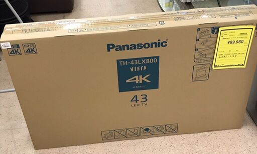 【479】4K液晶テレビ Panasonic TH-43LX800 2022年製