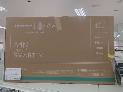 ★ジモティ割あり★ Hisense Hisense　40型　スマートTV 40A4N  24年製 動作確認／クリーニング済み TC3321
