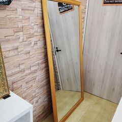 大型ミラー ウォールミラー 幅85㎝×高さ162㎝ 立掛け 壁掛け■近隣配送無料 買取帝国 朝霞店の画像
