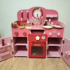 おままごと キッチンセット (木製)　Strawberry　kitchenの画像