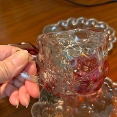 曽我ガラス 昭和レトロティーカップの画像
