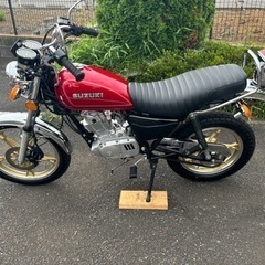 スズキ　GN125H カスタム　赤　低走行　旧車スタイル　吸い込みの画像