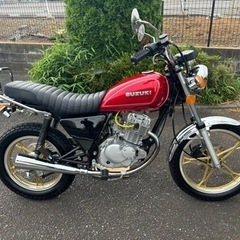 スズキ　GN125H カスタム　赤　低走行　旧車スタイル　吸い込みの画像
