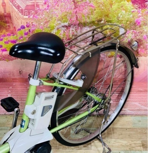 ④8061子供乗せ電動アシスト自転車Panasonic26インチ良好バッテリー 