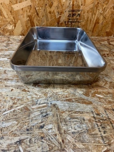 s6413) AG 18-8ステンレス 角バット 6枚取 5個セット 業務用 調理器具 厨房用品