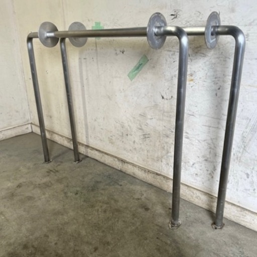 462★岐阜発　④△ ステンレス製 / 車止め / ポール / 手すり / 2本セット / 高さ980mm / 長さ1230mm / 現状品　R6.4/18★