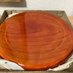 美術漆器　丸盆　日光　27cm の画像