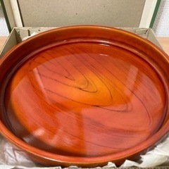 美術漆器　丸盆　日光　27cm 