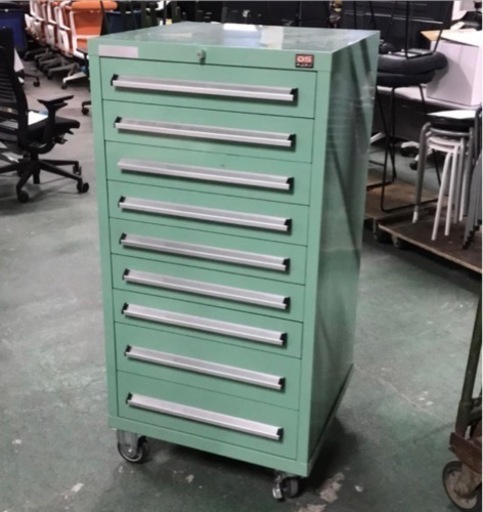 期間限定値下げ！OSキャビネット 9段 ツールキャビネット キャスター台座付き