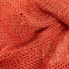 ☆値下げ☆A2406-399 7-1Dconcept フランドル 5分丈カーディガン オレンジ ビジューボタン ほつれ色あせ有り サイズ:M の画像