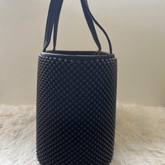 4℃   バッグ　黒　ビジューバッグ　ヨンドシー　浴衣　着物にもの画像