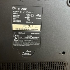 SHARP32型テレビ2011年製の画像