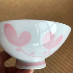 昭和レトロポップ　可愛いスイートピーご飯茶碗５つ