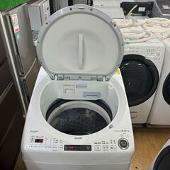 地域限定送料無料　美品【 SHARP 】シャープ 洗濯8.0㎏/乾燥4.5㎏ 洗濯乾燥機 プラズマクラスター搭載 黒カビブロック、キレイな水でお洗濯！ ES-TX8Fの画像