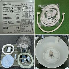 地域限定送料無料　美品【 SHARP 】シャープ 洗濯8.0㎏/乾燥4.5㎏ 洗濯乾燥機 プラズマクラスター搭載 黒カビブロック、キレイな水でお洗濯！ ES-TX8Fの画像