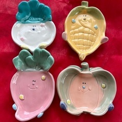 かわいい野菜柄プレート　4つセット