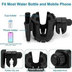 2-in-1 ユニバーサル カップ/携帯電話ホルダーと360度回転平板ホルダーの画像