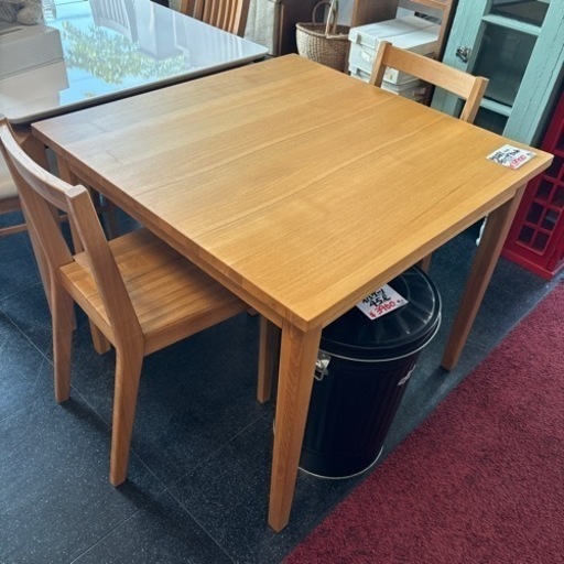 【値下げしました】 無印良品 無印 MUJI ダイニングセット ダイニングテーブル ダイニングチェア テーブル チェア タモ材 ナチュラル シンプル おしゃれ インテリア