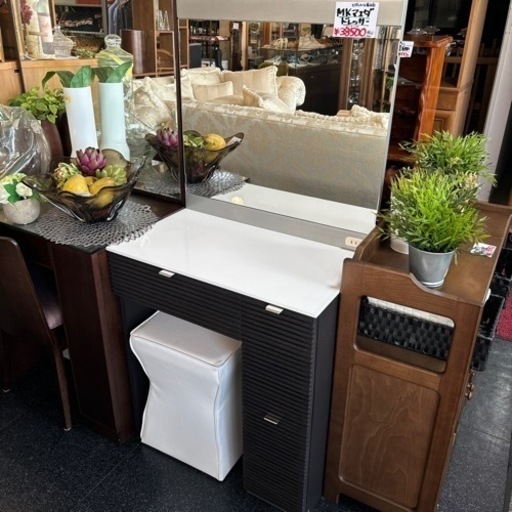 MKマエダ エムケーマエダ ドレッサー 鏡台 おしゃれ シンプル インテリア 収納